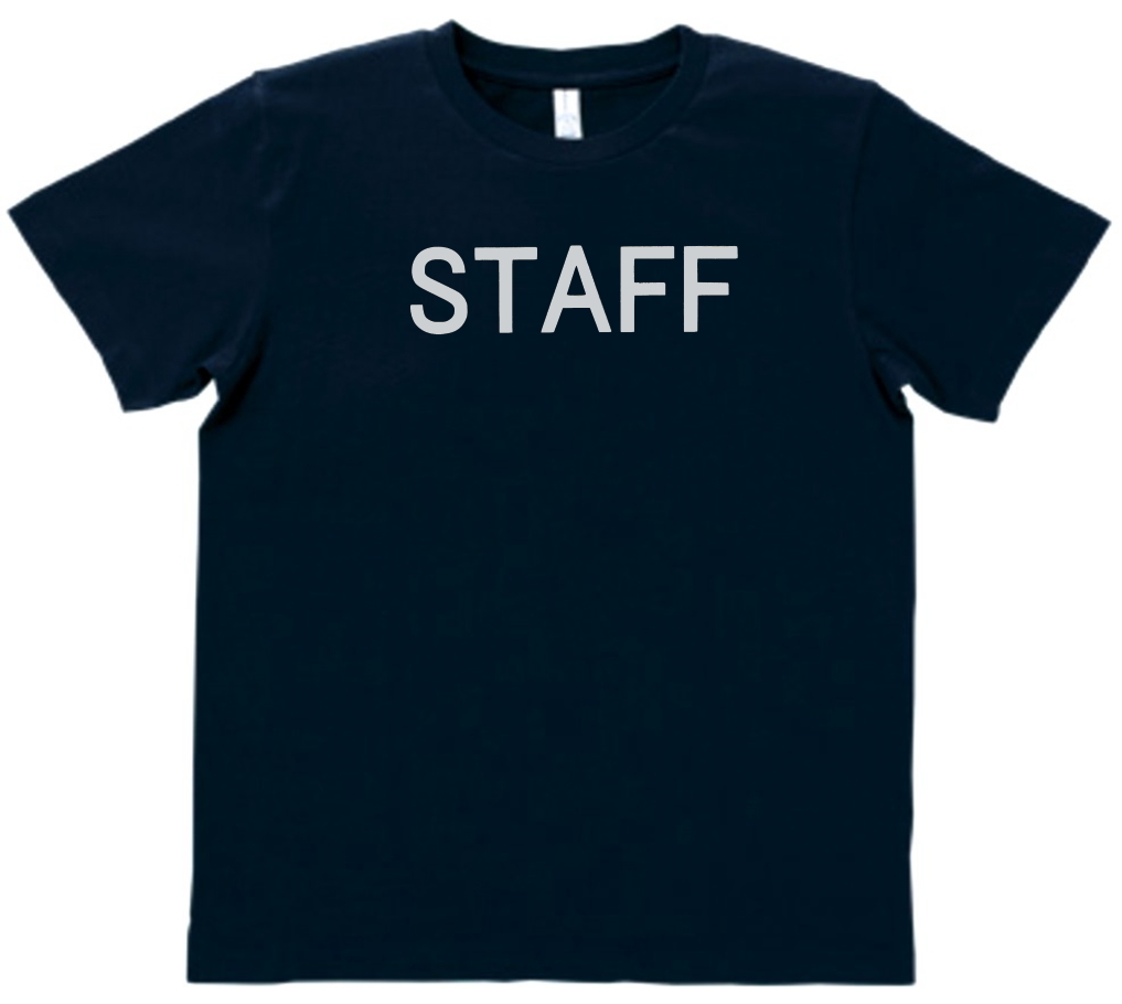 おもしろ　Tシャツ　STAFF　ネイビー　MLサイズ　送料無料　ｈ720_画像1