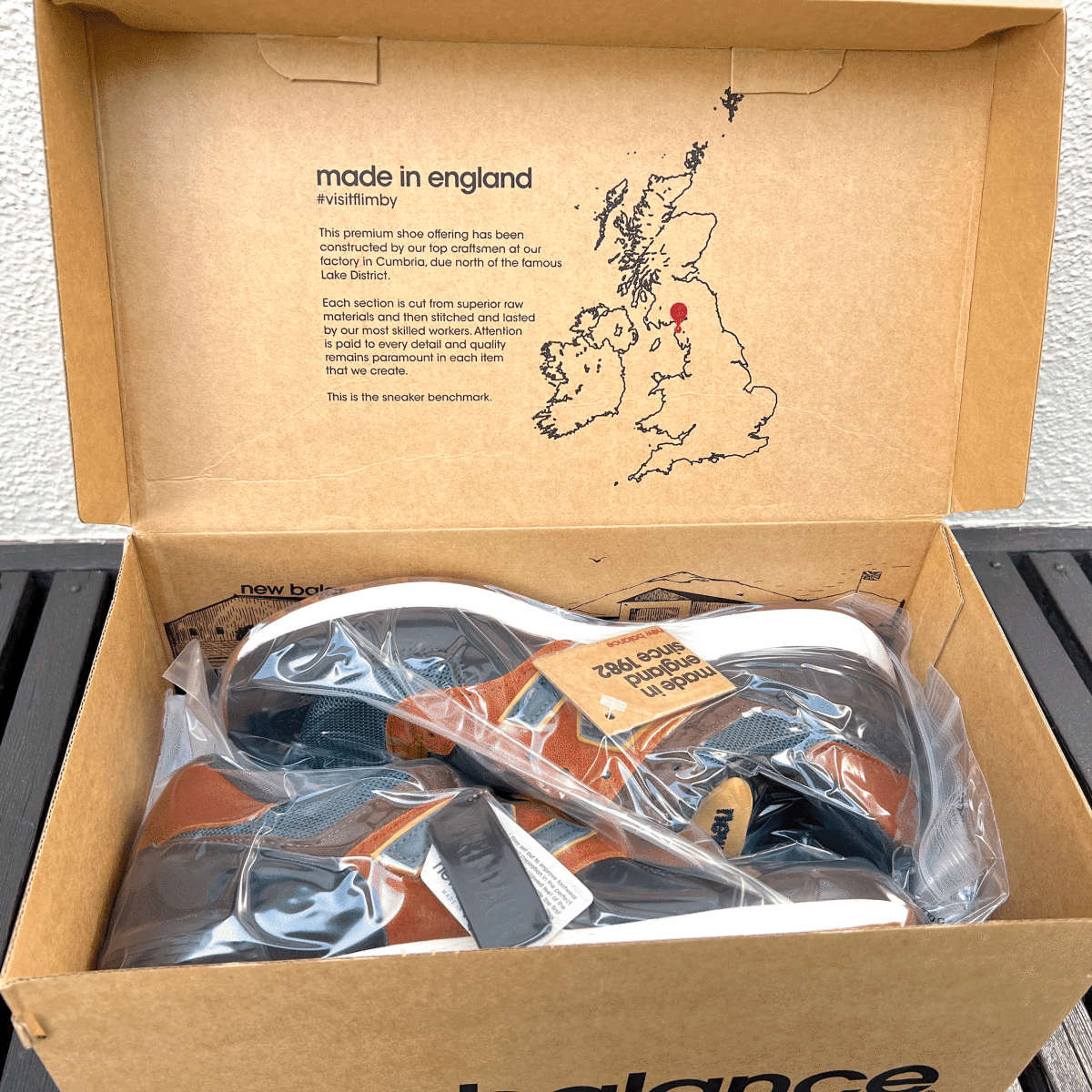 NB原宿店&公式オンラインストア限定 UK制 NEW BALANCE M576YP【MiUK YARD PACK】US7.5D 25.5cm レザー スエード ネイビー×ブラウン 紺/茶