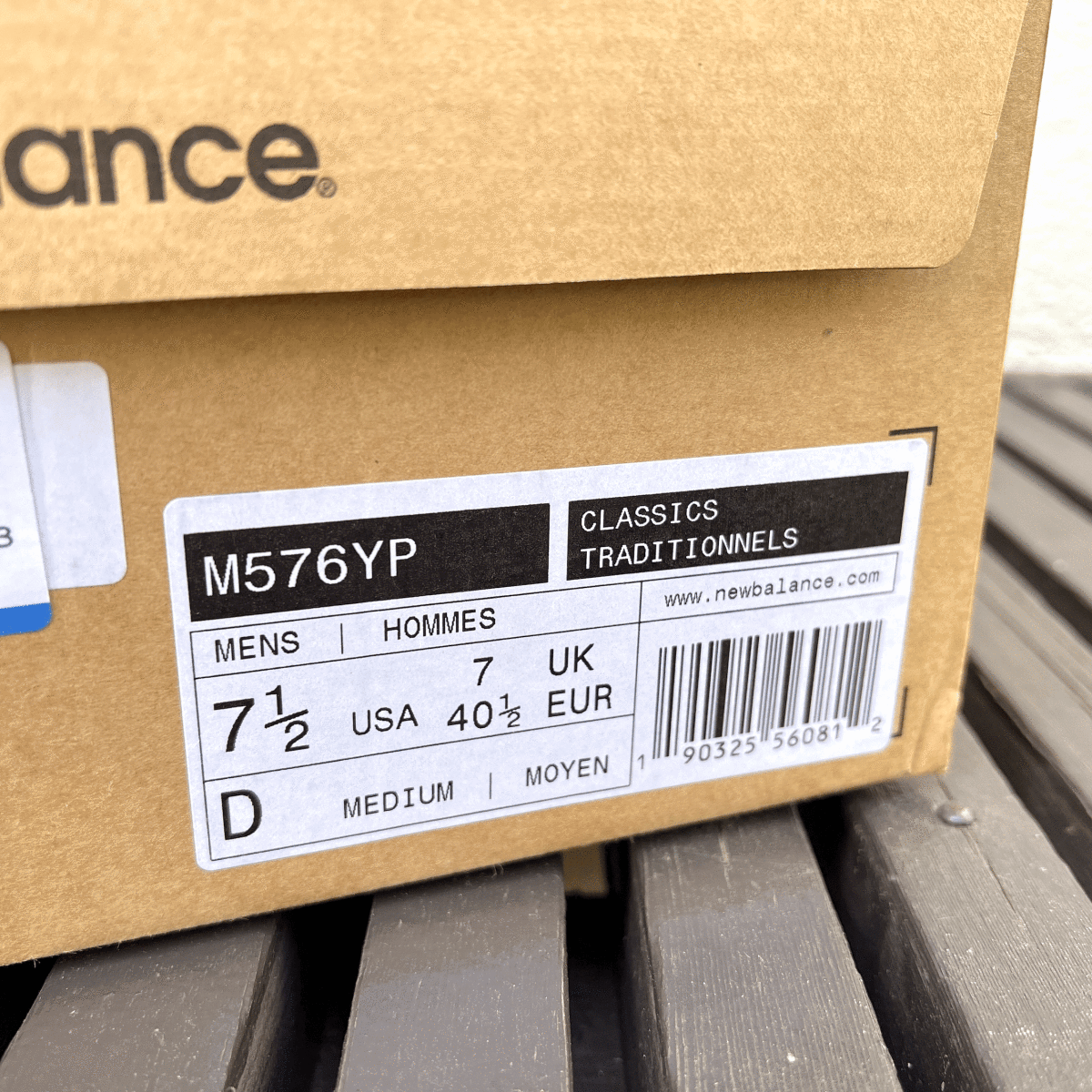 NB原宿店&公式オンラインストア限定 UK制 NEW BALANCE M576YP【MiUK YARD PACK】US7.5D 25.5cm レザー スエード ネイビー×ブラウン 紺/茶