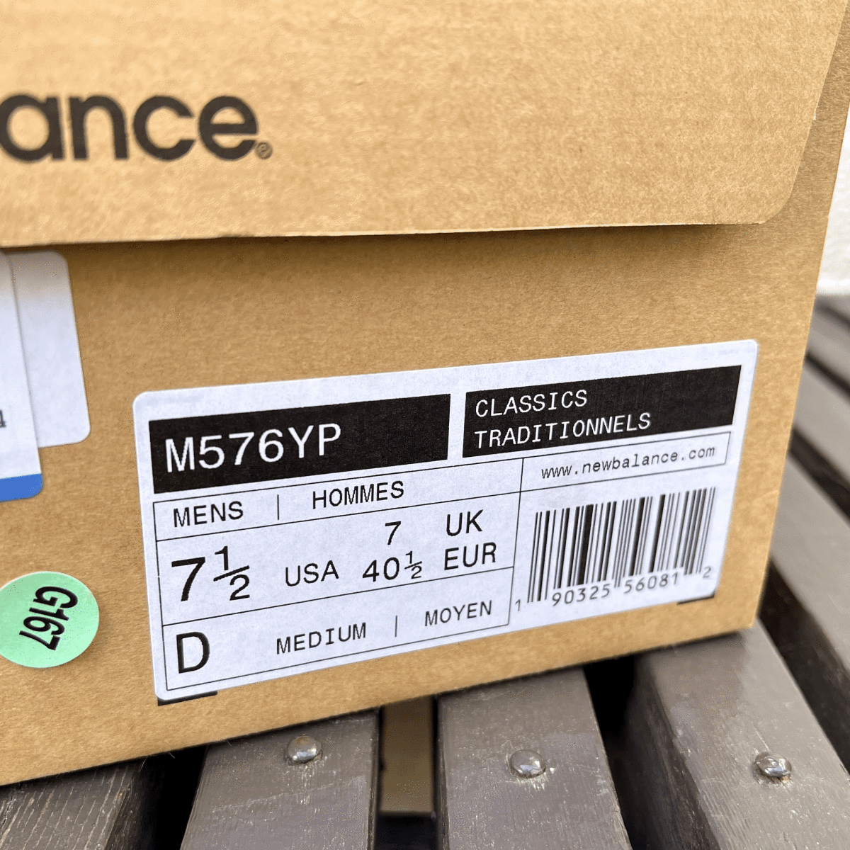 NB原宿店&公式オンラインストア限定 UK制 NEW BALANCE M576YP【MiUK YARD PACK】US7.5D 25.5cm レザー スエード ネイビー×ブラウン 紺/茶