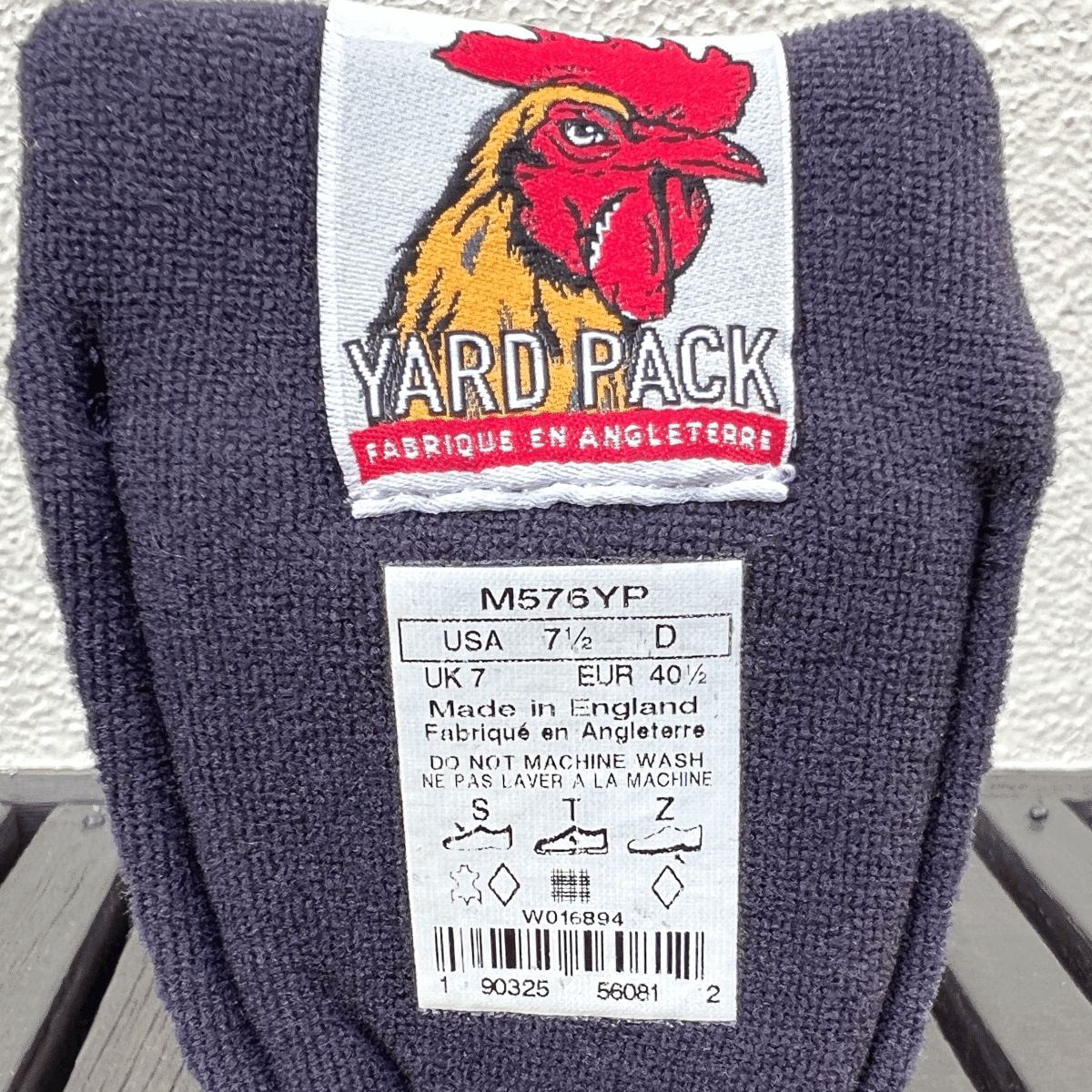 NB原宿店&公式オンラインストア限定 UK制 NEW BALANCE M576YP【MiUK YARD PACK】US7.5D 25.5cm レザー スエード ネイビー×ブラウン 紺/茶