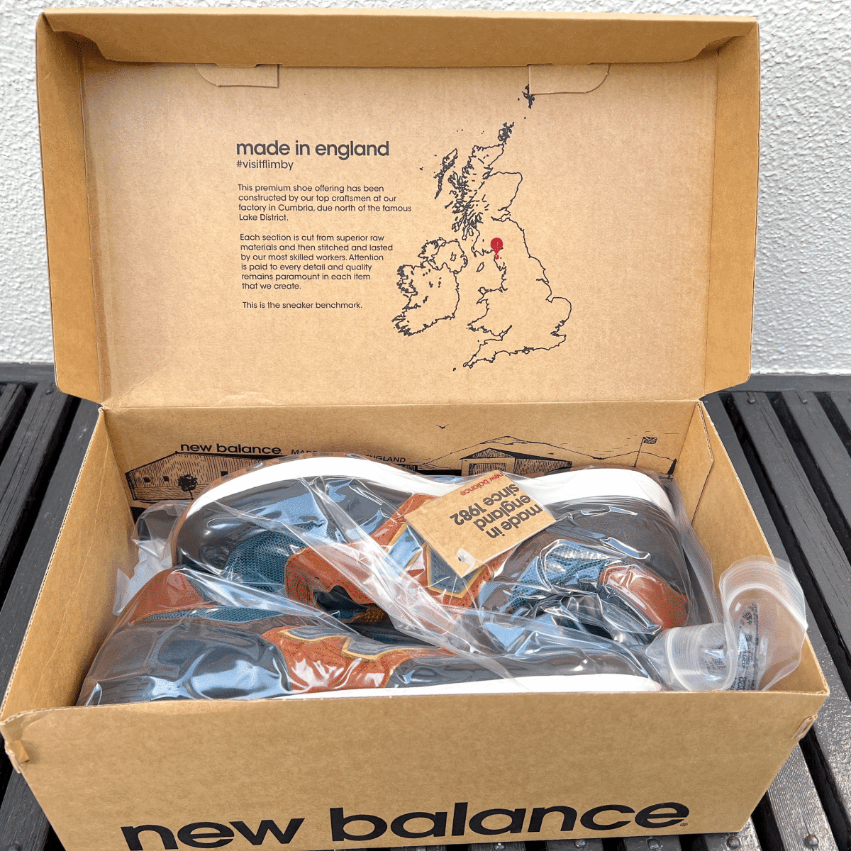 NB原宿店&公式オンラインストア限定 UK制 NEW BALANCE M576YP【MiUK YARD PACK】US7.5D 25.5cm レザー スエード ネイビー×ブラウン 紺/茶