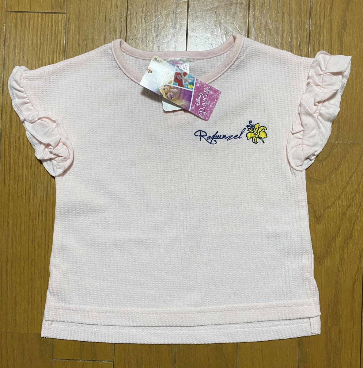 新品 2枚 110 ★ ディズニー ラプンツェル Tシャツ タンクトップ セット プリンセス 半袖 フリル Disney Princess Rapunzel 110cm_画像2