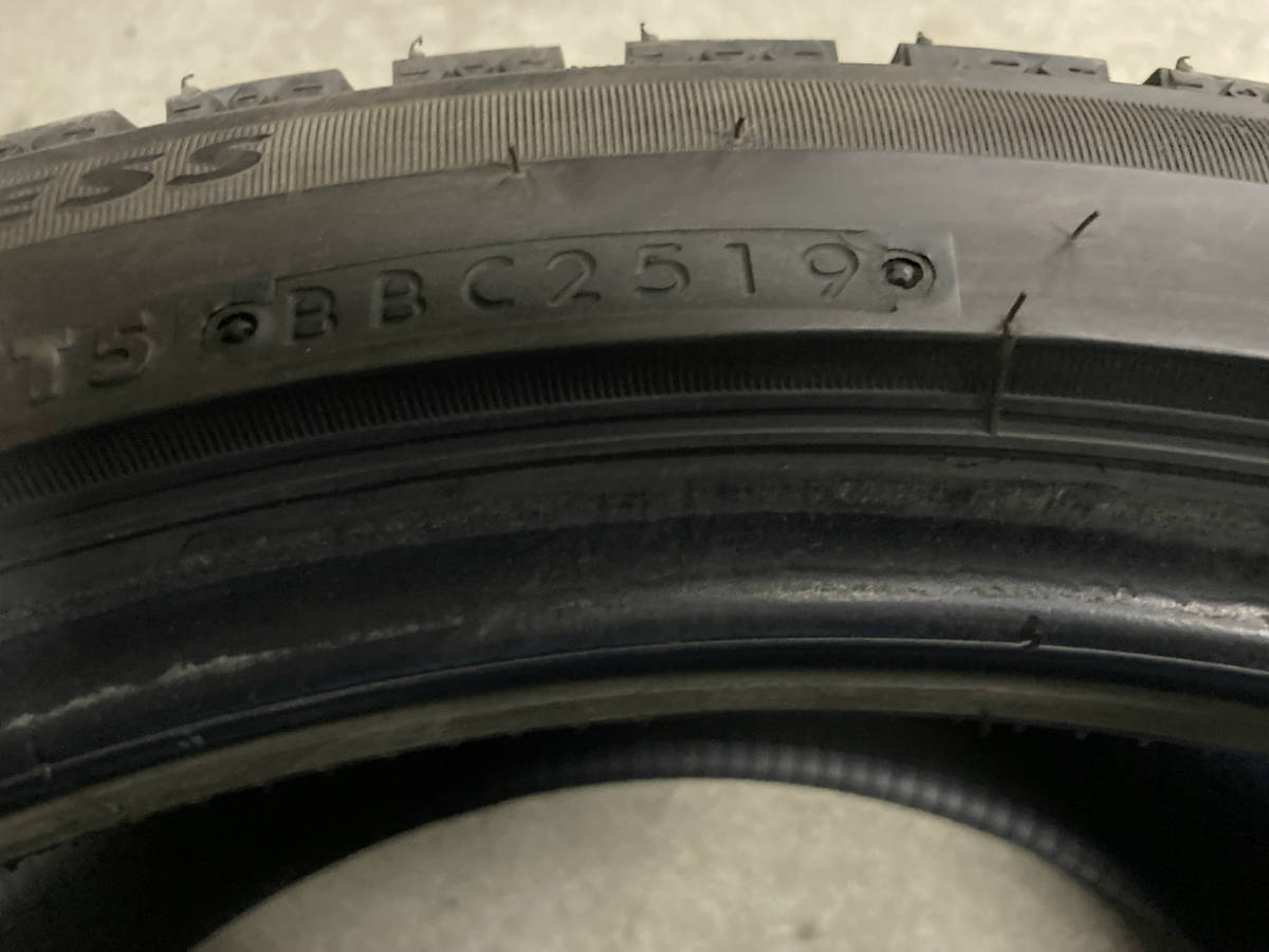 2019年製 255/35R18 2本 BS VRX2 冬タイヤ中古 バリ溝 レクサスISなどに 引き取り作業対応可 札幌 H847-2F_画像7