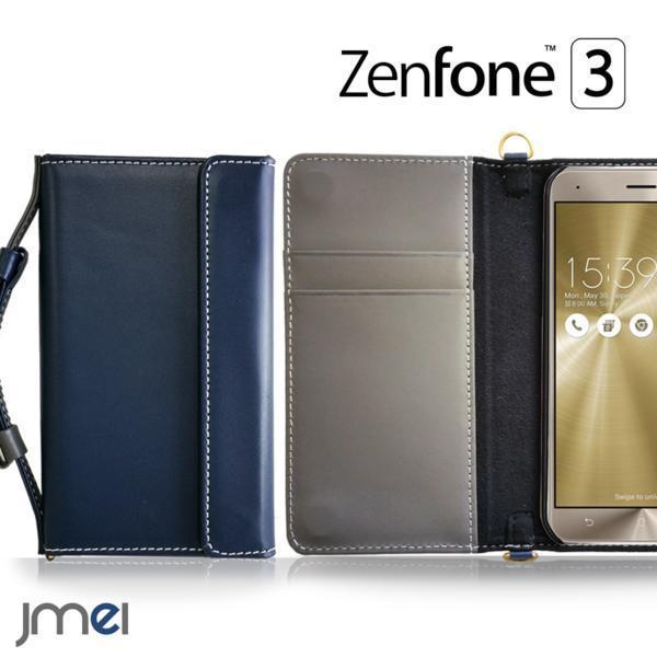 正規品質保証】 カード収納付 手帳ケース 本革 JMEI ZE520KL ZenFone3