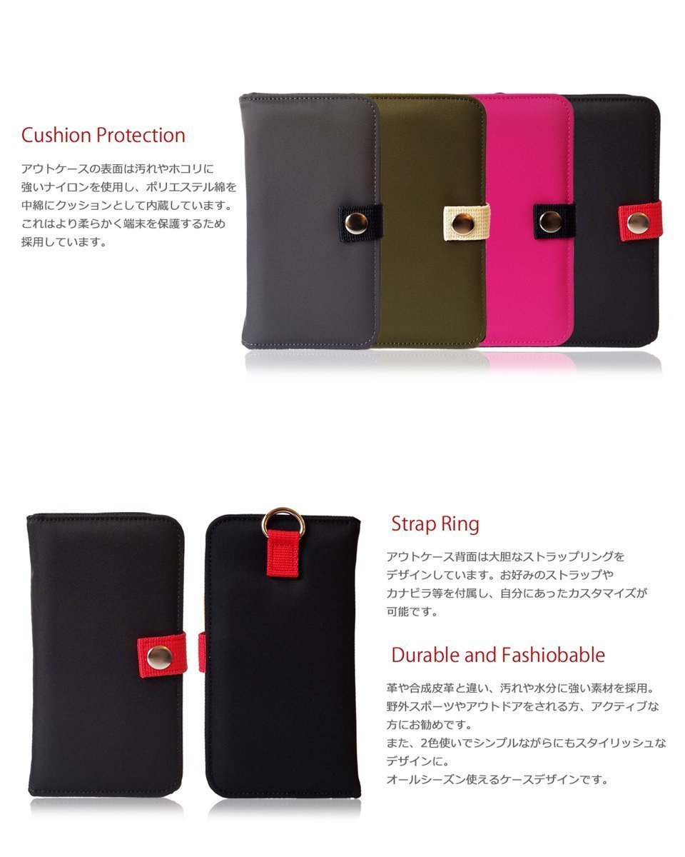 LG K50 専用ケース(カーキ)エルジーk50 ロングストラップ付 手帳型 保護 耐衝撃 携帯カバー スマホケースMA-1 003_画像3