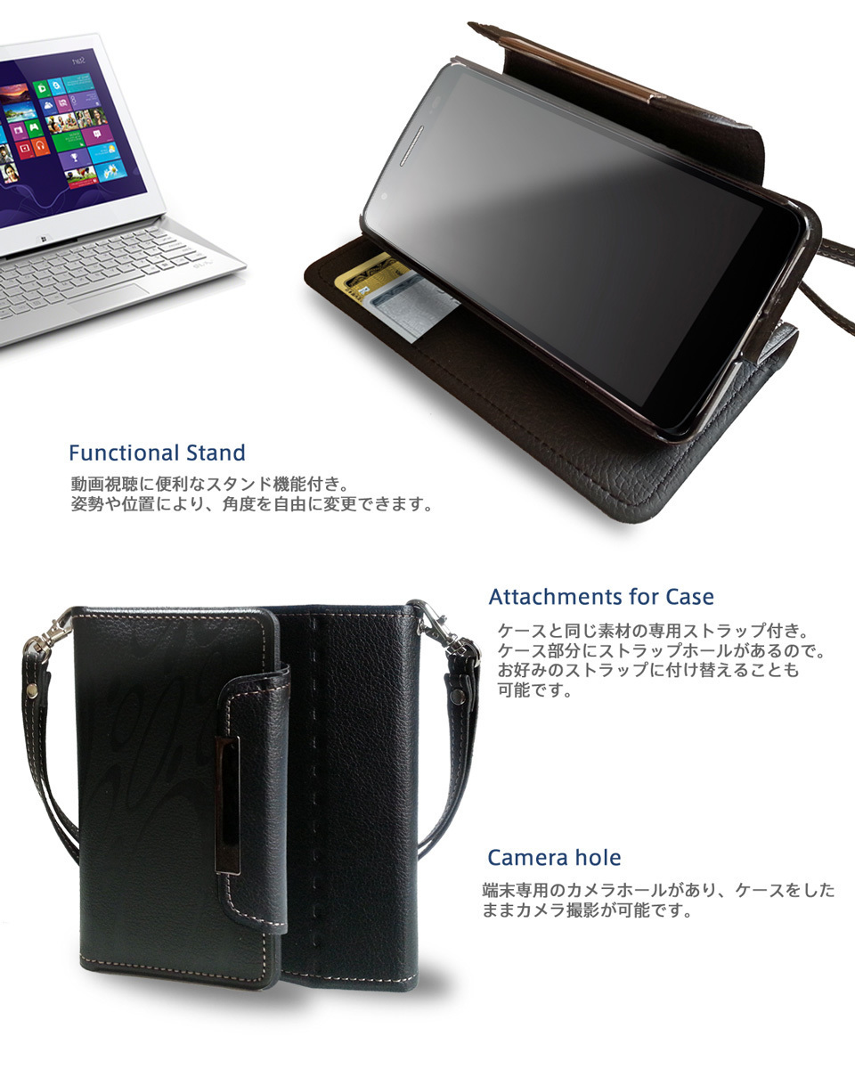 LG K50手帳型ケース (ブラウン/無地)エルジーk50 新品未使用 ケース 携帯カバー simフリー レザーケース スマホケース 1_画像5