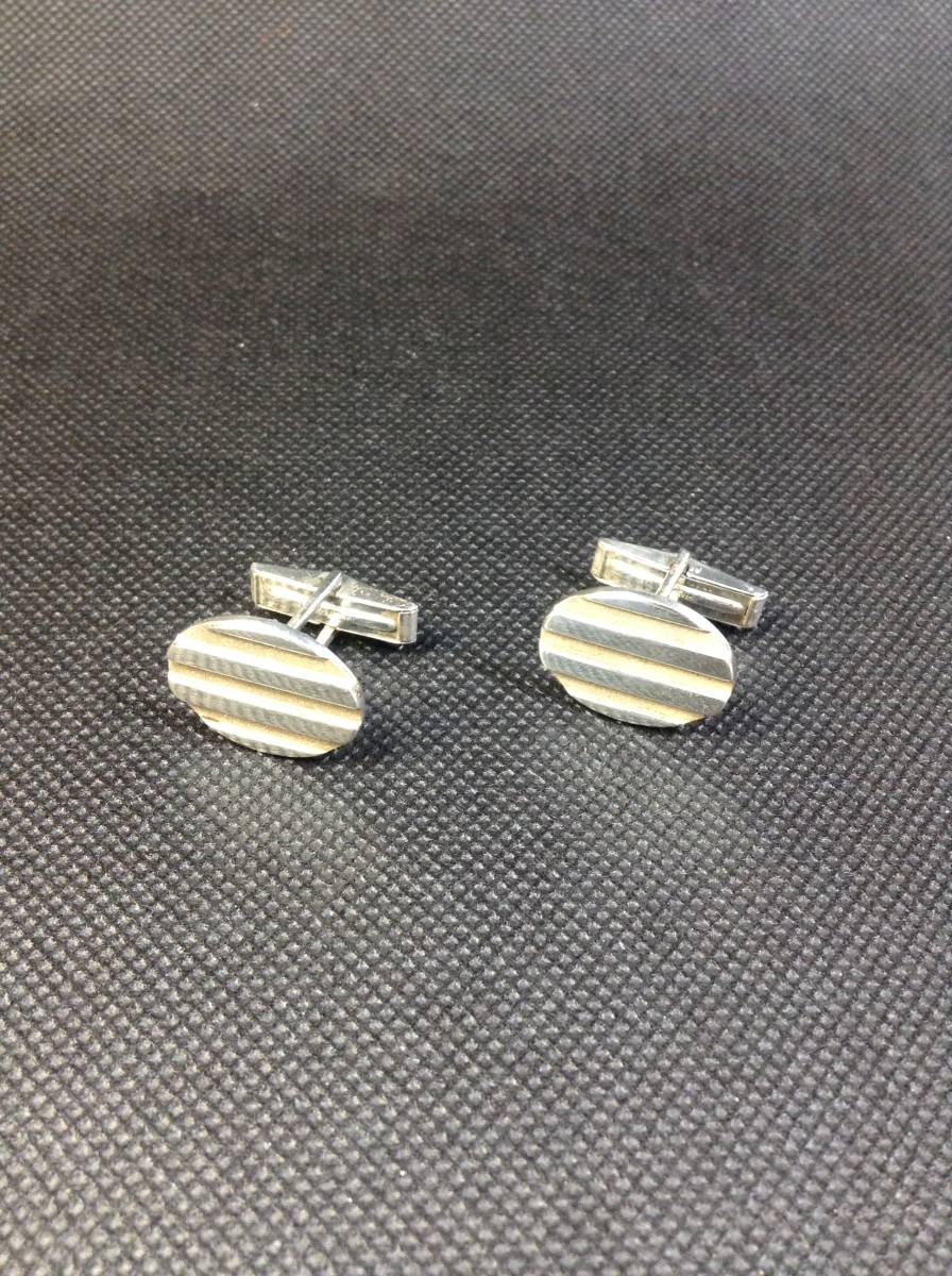 A2262 ☆ Tiffany Tiffany Mounts 925 Oval Stripe Silver Tiffany &amp; Co. Используются запонки