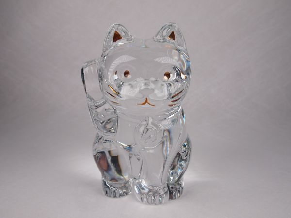 【お1人様1点限り】 バカラ クリスタル 人気の 招き猫 クリア ラッキーキャット ネコ 猫 動物 オブジェ Baccarat BK-XXX-1 クリスタルガラス