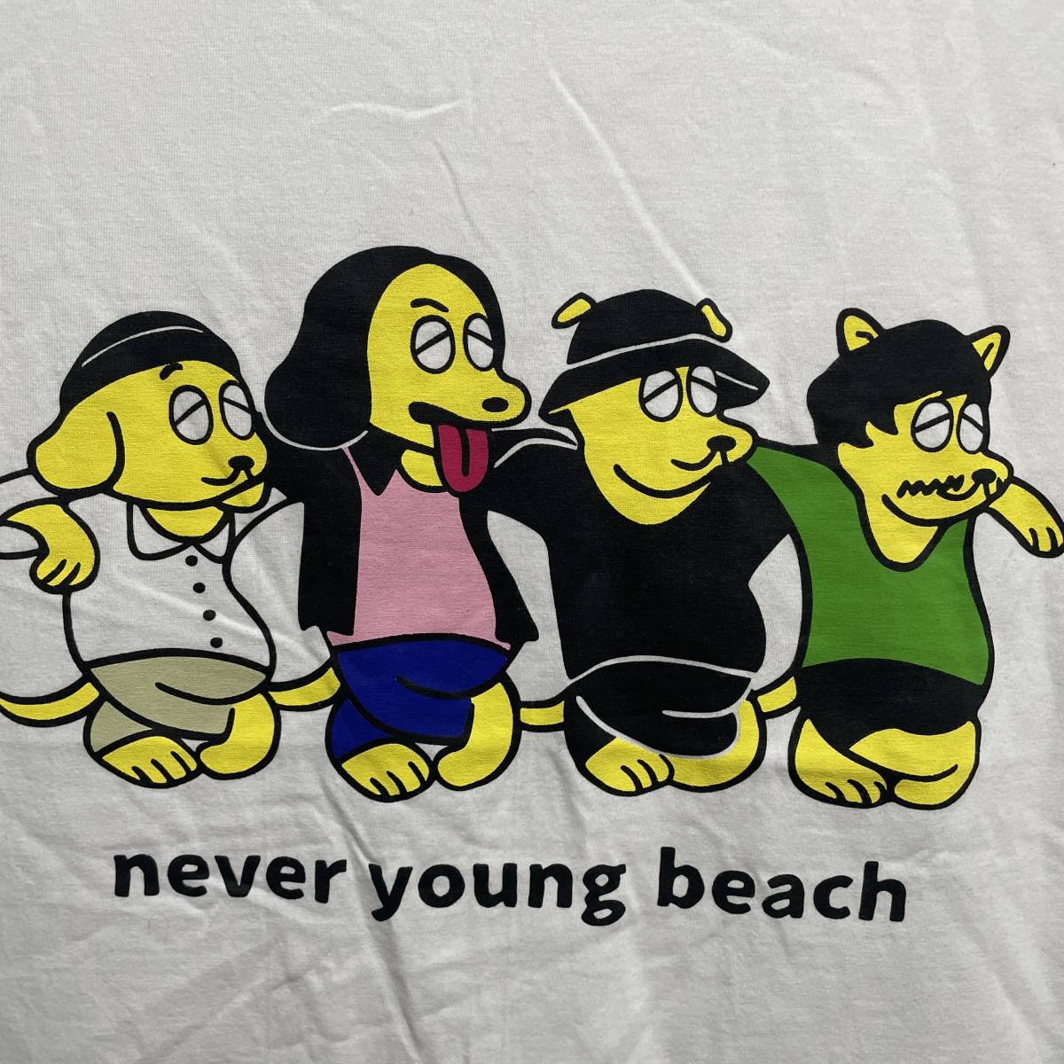 ☆送料無料☆ネバーヤングビーチ☆never young beach☆２０１９ツアーバンドTシャツ☆白☆M☆d２２_画像3