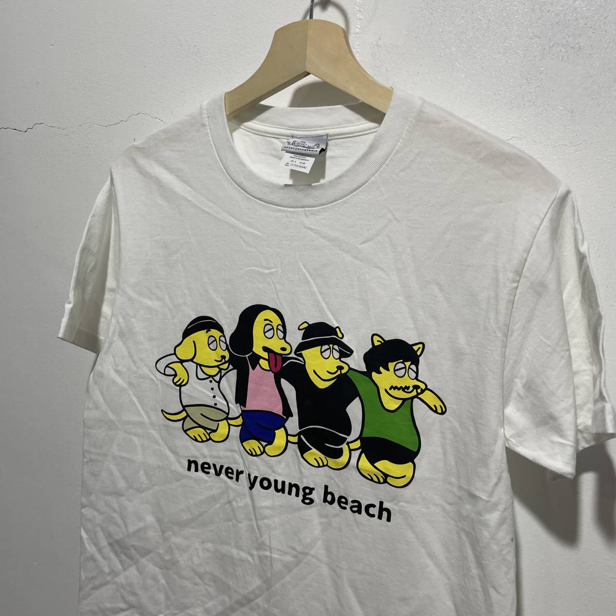 ☆送料無料☆ネバーヤングビーチ☆never young beach☆２０１９ツアーバンドTシャツ☆白☆M☆d２２_画像2