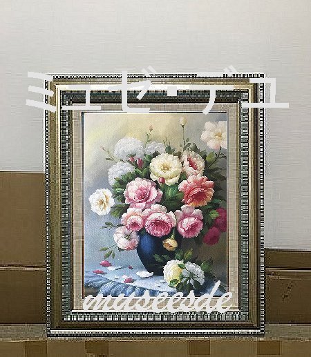 ミュゼ・デユ『手絵き油彩画』 花 F30(91.0×72.7cm)_画像10