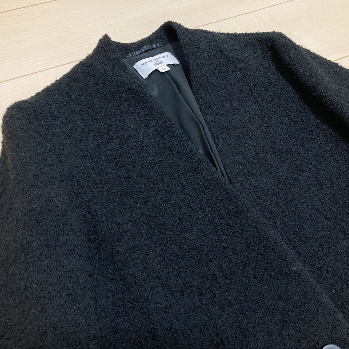 完売 生産終了 ユニクロ UNIQLO カリーヌ コラボ ノーカラー ジャケット ウールジャケット ロングジャケット CARINE