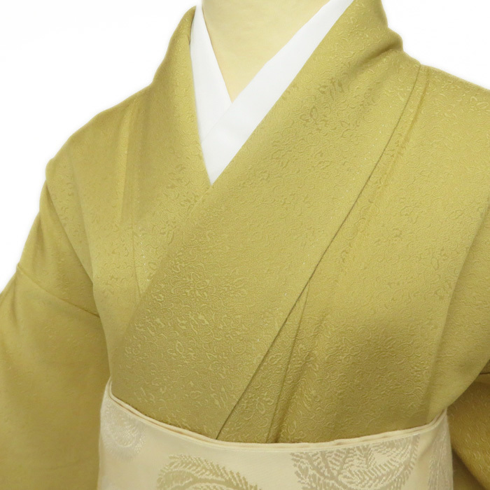☆きもの北條☆ 御茶着 お茶着 茶道 紋付 地模様 植物模様 上品な装い