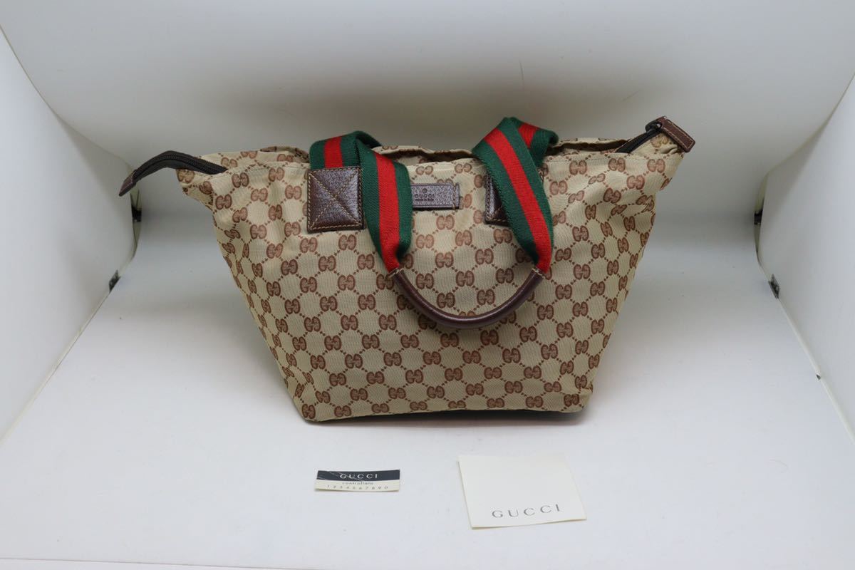 グッチ/GUCCI/シェリーライン/GGキャンバス/トート ハンドバッグ