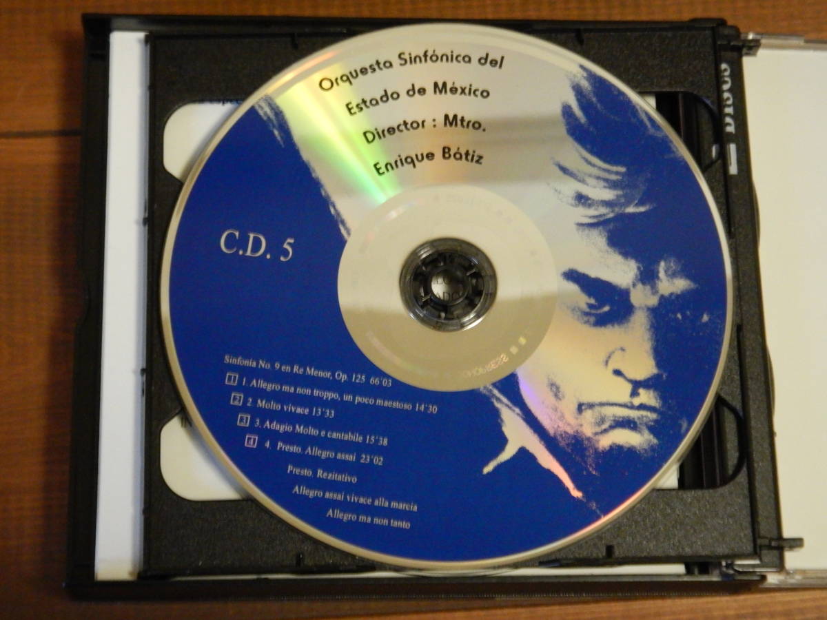 1434◆5CD BEETHOVEN Las Nueve Sinfonias 輸入盤 パティス指揮 メキシコ州立交響楽団 ベートーヴェン交響曲全集_画像6