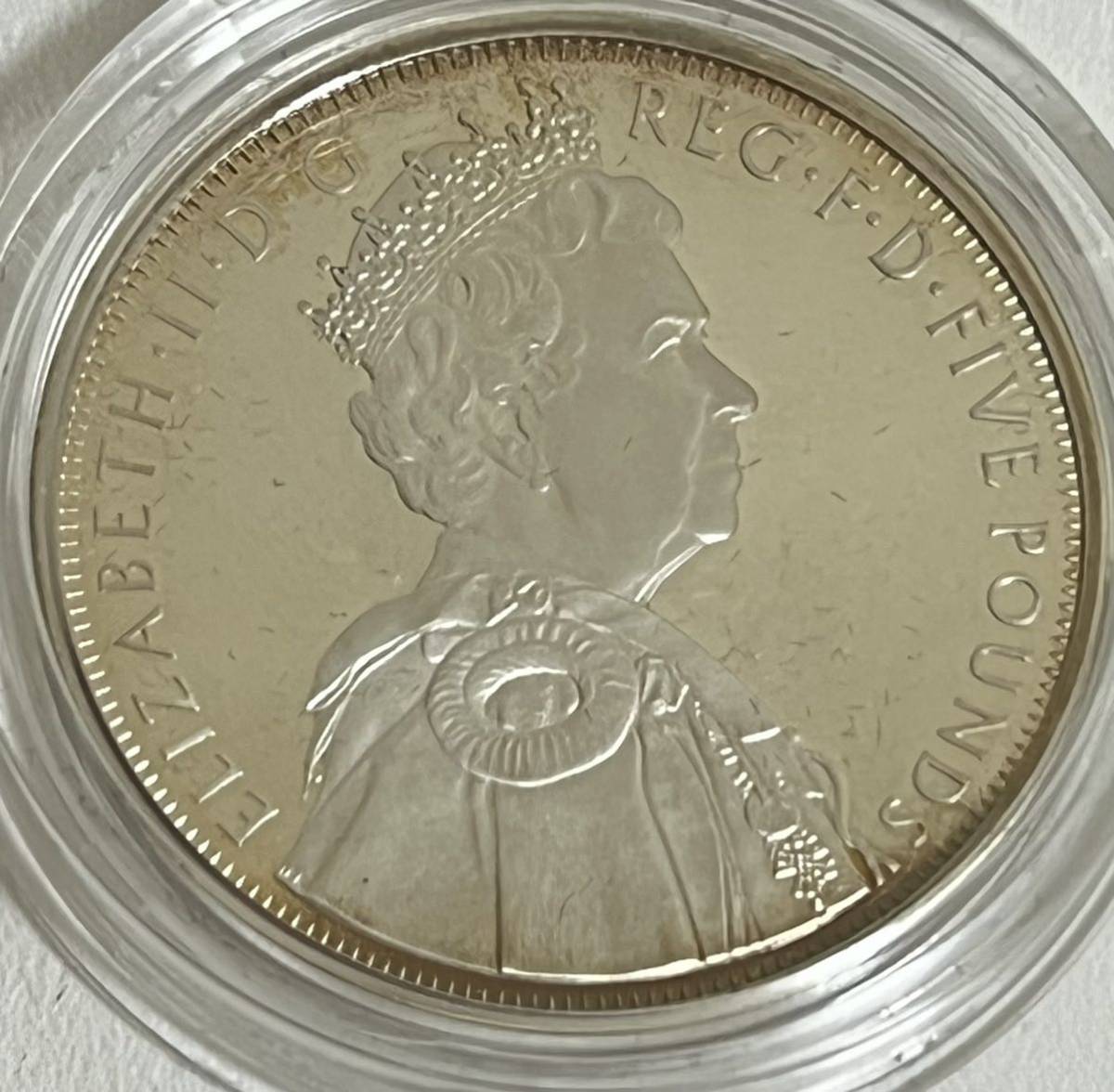 2012 エリザベス2世 ダイヤモンドジュビリー GILT 5ポンド銀貨-