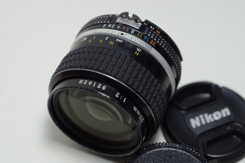 希少SIC（後期コーティング）仕様 Nikon ニコン Ai NIKKOR 35mm F2S Ai-S 実用中古送料込み 実写画像あり_画像2