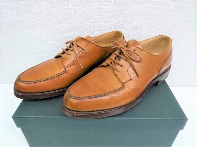 KZ708★CROCKETT&JONES MORETON 美品★UK8★ブラウン クロケットジョーンズ モールトン