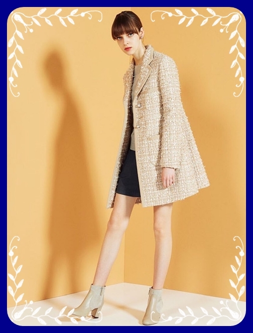 美品】FOXEY ツイードジャケット イエロー 襟 38 黄色 フォクシー-