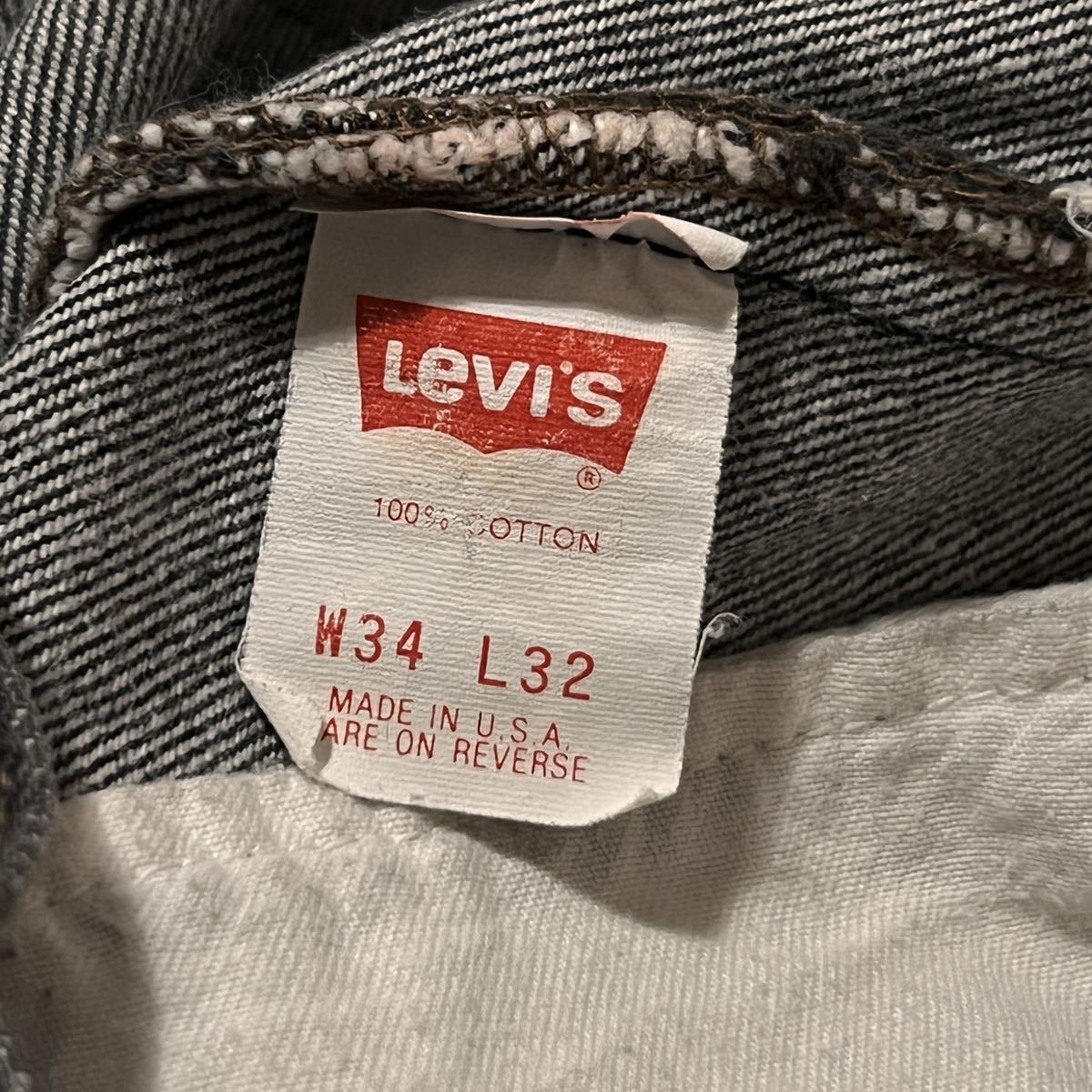 リーバイス 501 0658デニム 先染め ブラック USA製 W34 L32 90s Levis