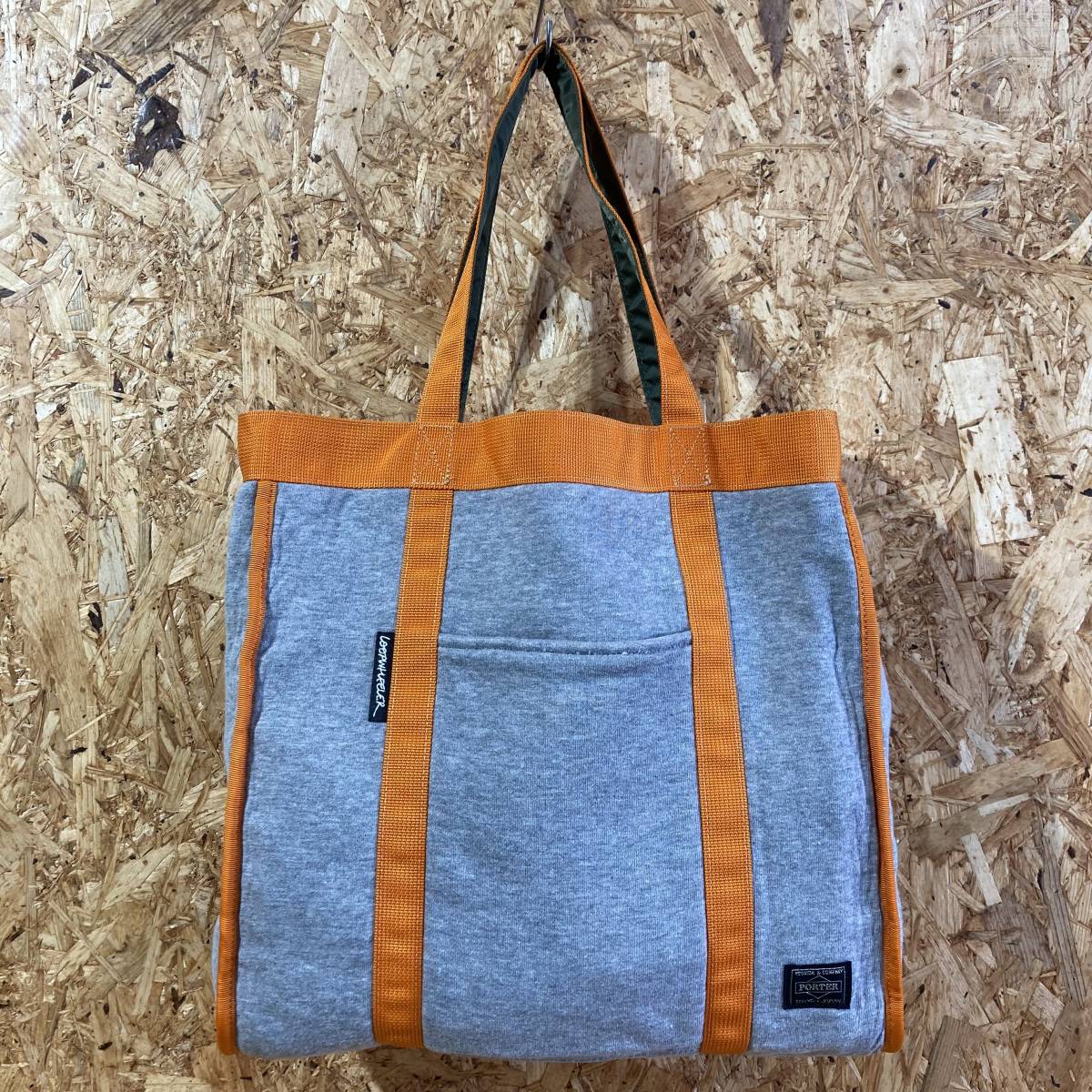 ゆったり柔らか LOOPWHEELER✖️PORTER リバーシブルトートバッグ