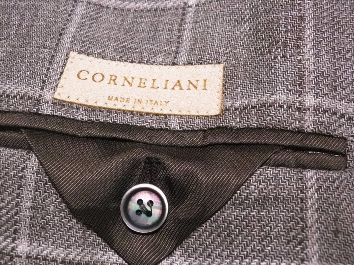 CORNELIANI/コルネリアーニ 春夏 上質 ウィンドーペーン リネン ウール