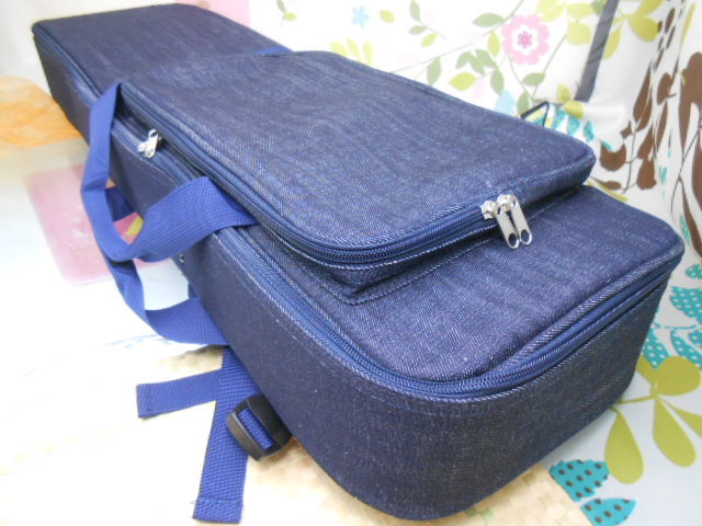 **( бесплатная доставка ) 25.300 иен джинсы ткань Okinawa sanshin специальный мягкий чехол .R человеческий труд кожа . Okinawa sanshin комплект 