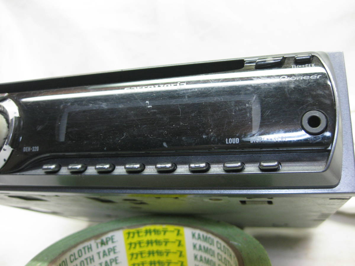 K-957　Carrozzeria　カロッツェリア　DEH-320　MP3　フロント AUX　1Dサイズ　CDデッキ　故障品_画像2