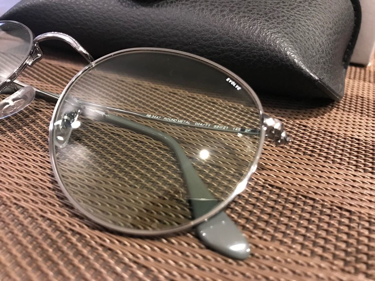 RayBan ROUND METAL EVOLVE 調光サングラスガンメタ RB3447-004 RayBan ROUND METAL EVOLVE 調光サングラスガンメタ RB3447-004