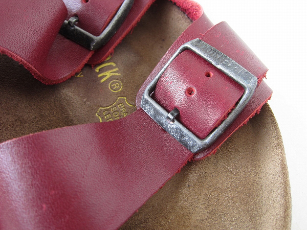 ビルケンシュトック アリゾナ レザー サンダル 濁り赤系【36/23.0cm】レディース BIRKENSTOCK 靴 D65-33-0013_画像8