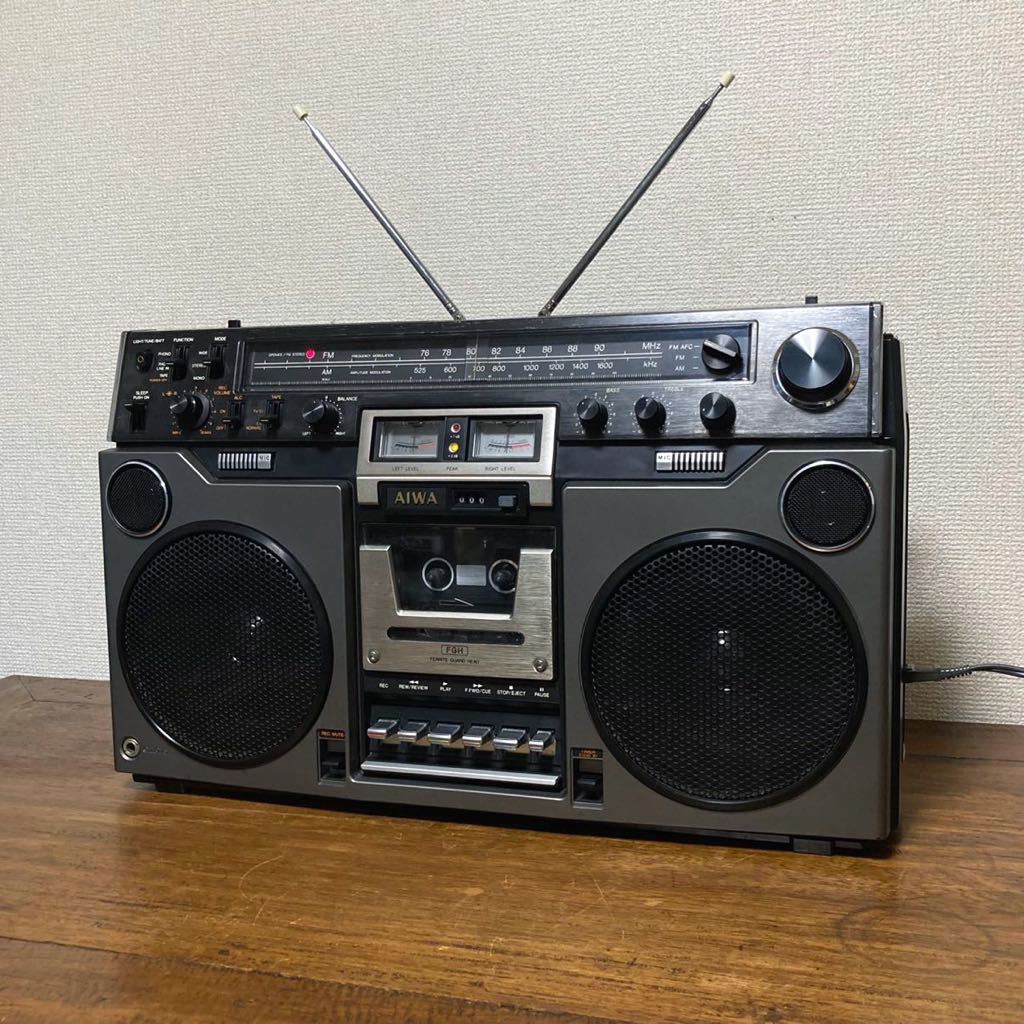AIWA 大型 ラジカセ TPR-820 ラジオOK テープ不良 ジャンク アイワ ラジオ カセット レコーダー 昭和レトロ ビンテージ ステレオ