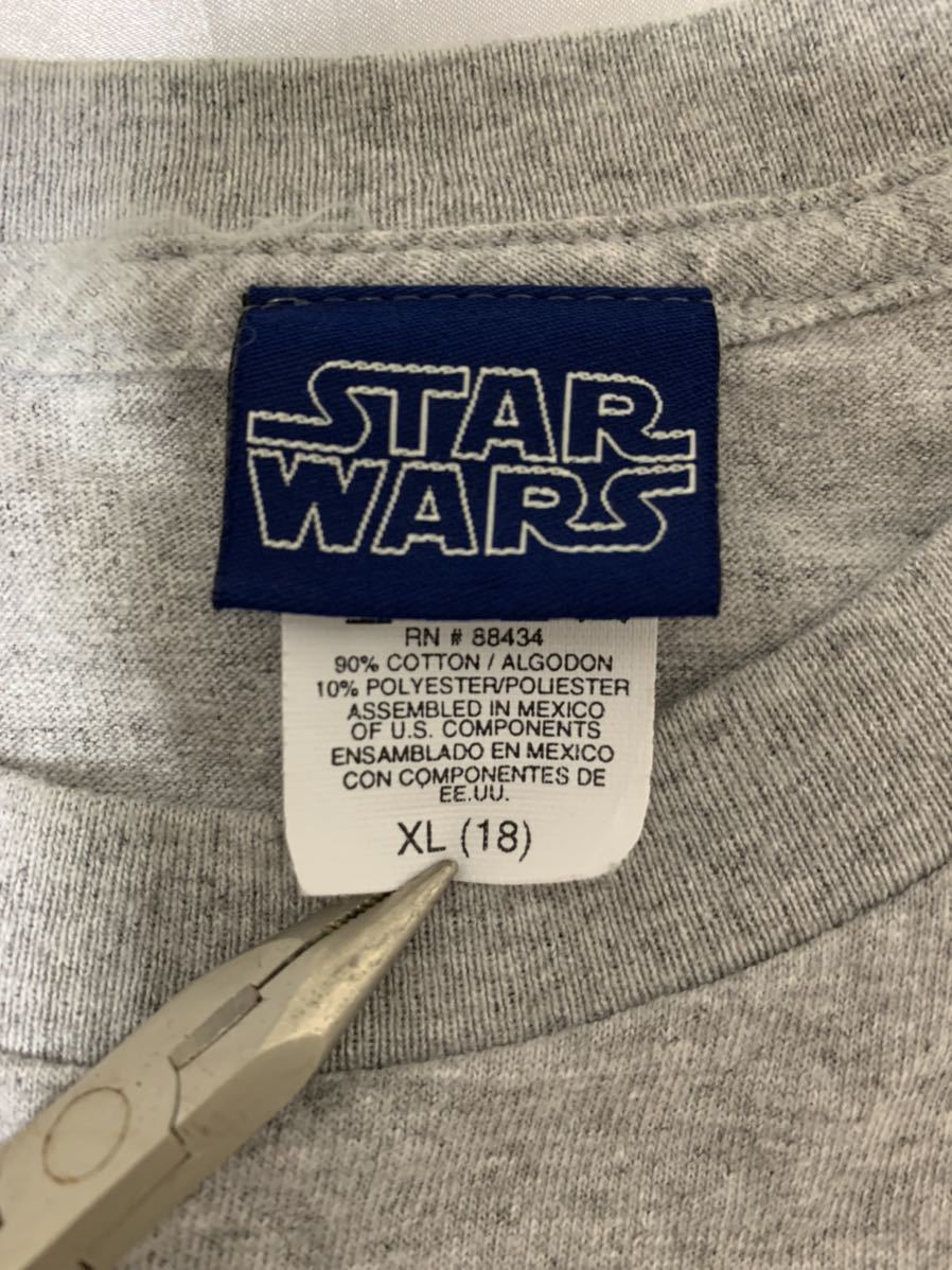 スターウォーズ エピソード2 アナキン・スカイウォーカー ダースベイダー 半袖Tシャツ XL グレー 古着 STAR WARS EP2 映画 SF コレクション