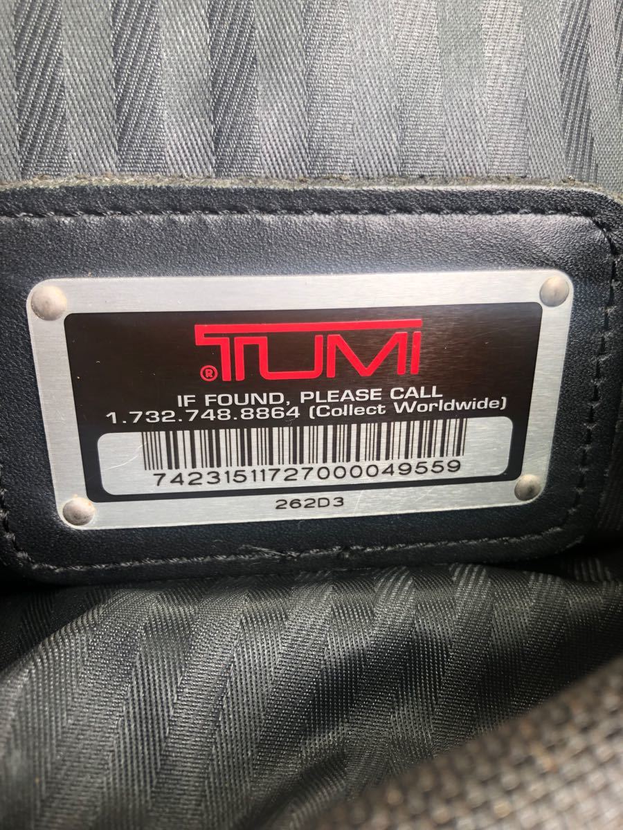 TUMI made in USA/トゥミ ボストンバッグ262D3 純正ストラップ付/定価8.8万