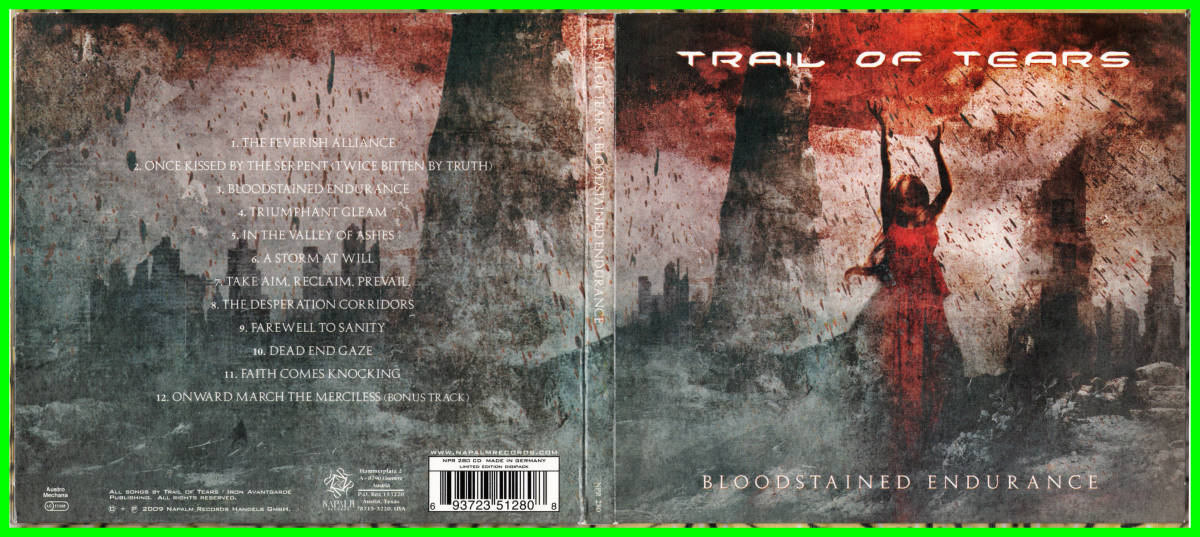 ♪北欧GothicMetal≪輸入盤Digipack仕様CD≫TRAIL OF TEARS(トレイル・オブ・ティアーズ)/Bloddstained Endurance♪GUARDIANS OF TIME♪_デジパック外面