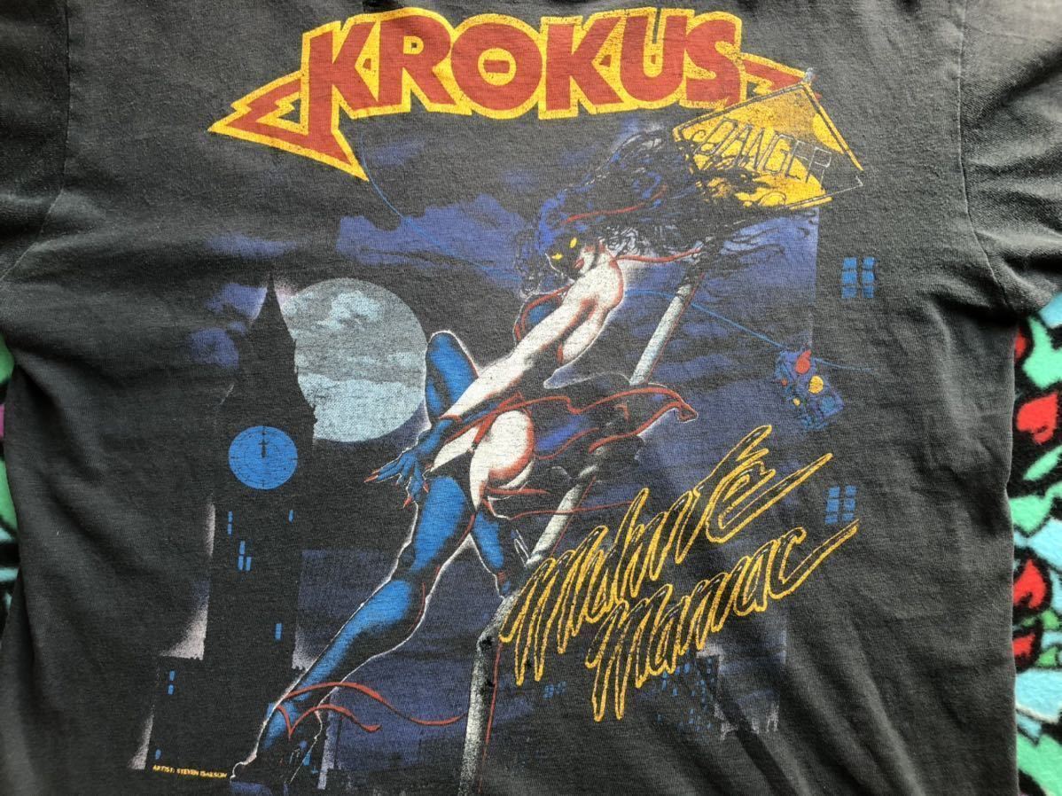 Krokus Midnite Maniac ヴィンテージ バンドＴ metallica iron maiden motorhead slayer judas priest exciter van halen ozzy オンブック