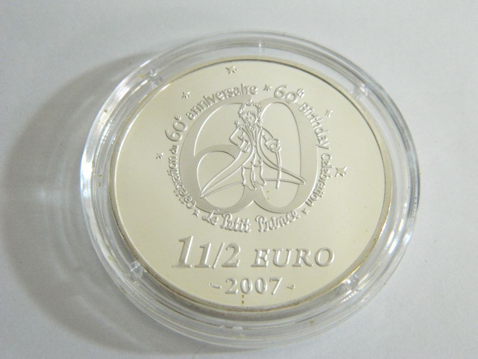 MONNAIE DE PARIS 2007年 星の王子さま 銀貨3種セット シルバー 60周年記念コイン モネドパリ プルーフ記念銀貨 3枚セット 元ケース付 中古_画像4