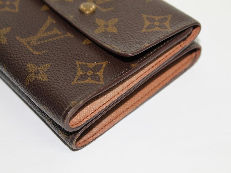 訳あり 中古 LOUIS VUITTON モノグラム Wホック 財布 3つ折財布 M61652 コンパクト 財布 ルイヴィトン USED品 リサイクルマート半田店_画像3