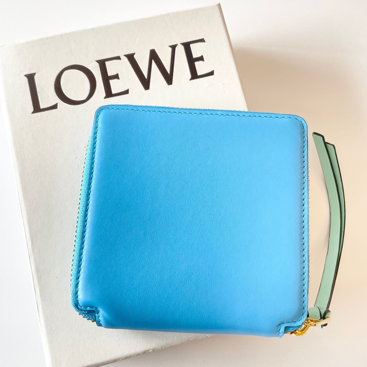 正規美品】LOEWE ロエベ バイカラーコンパクトジップウォレット