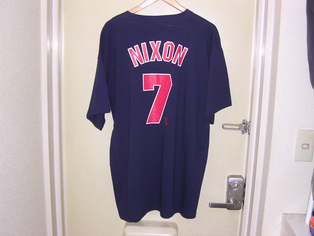 美品 90s 00s Majestic MLB Boston Red Sox #7 NIXON Tシャツ XL vintage old レッドソックス ナンバリング_画像5