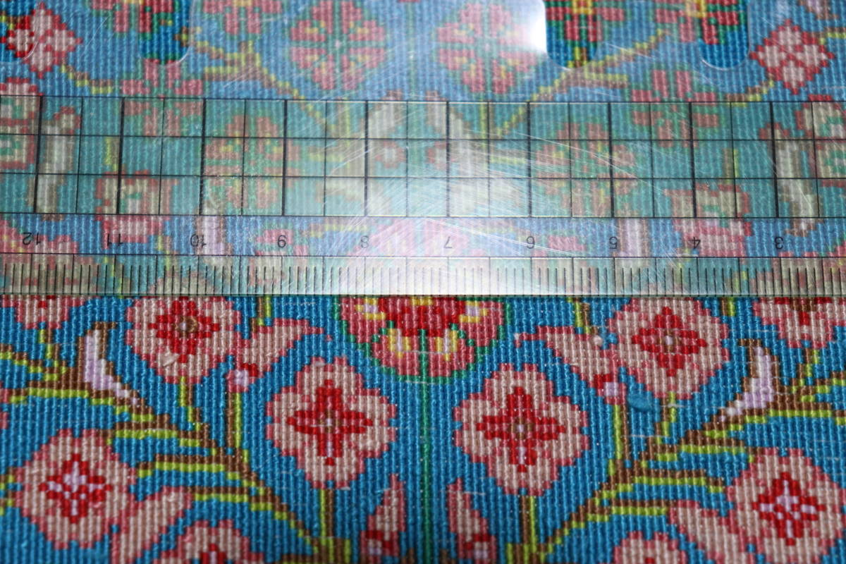 [おすすめ品]最高級 手織り 証明書付 ペルシャ絨毯 Qom クム産 シルク 100% 絨毯バッグ付 壁掛けサイズ No.11011 - 9