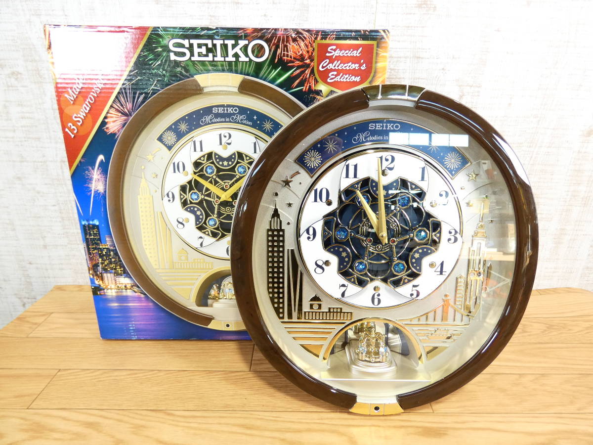 □SEIKO セイコー 掛け時計/掛時計 QXM382BRH クォーツ 動作確認済 美品＠140(6414) .id