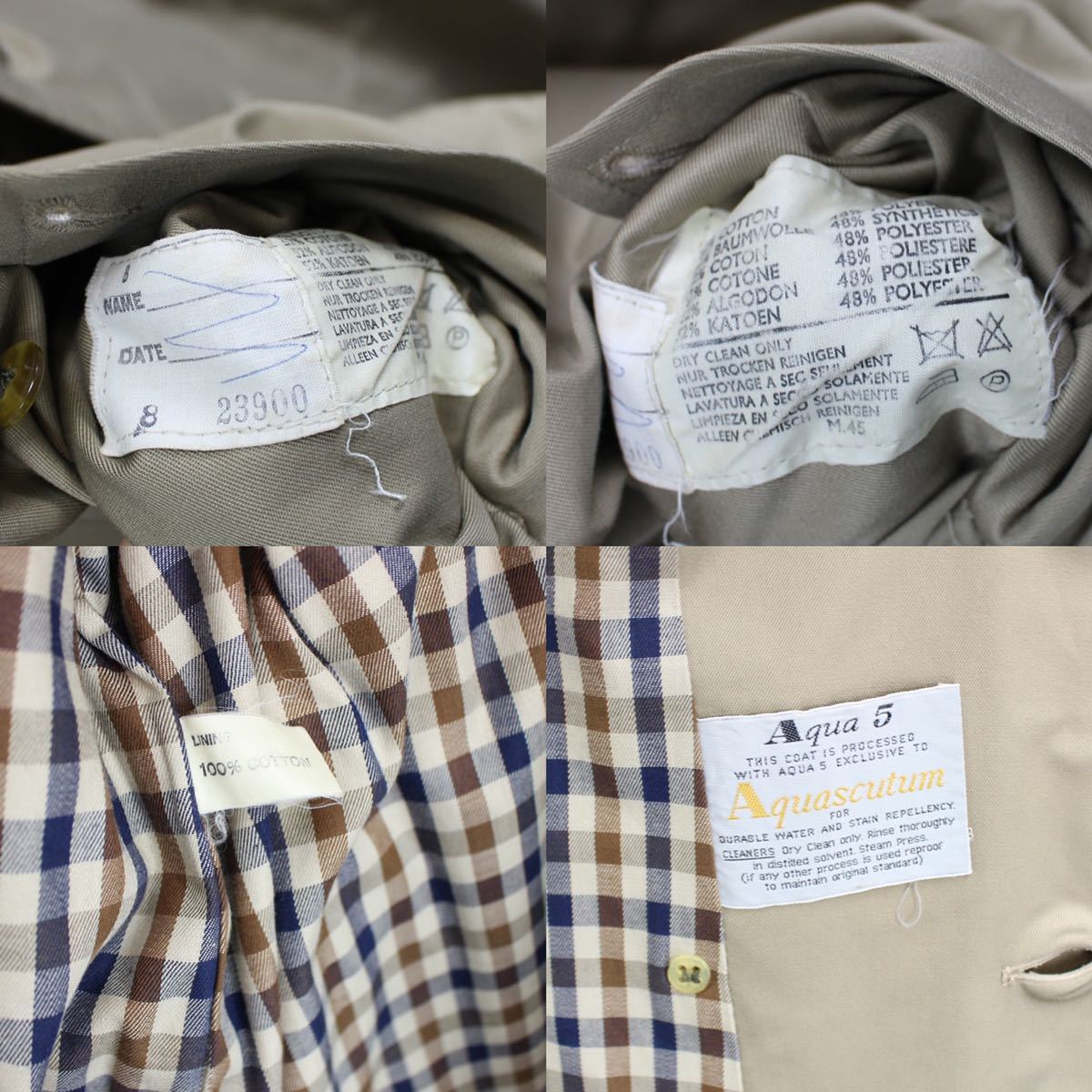 Aquascutum LONG TRENCH COAT MADE IN ENGLAND/アクアスキュータム