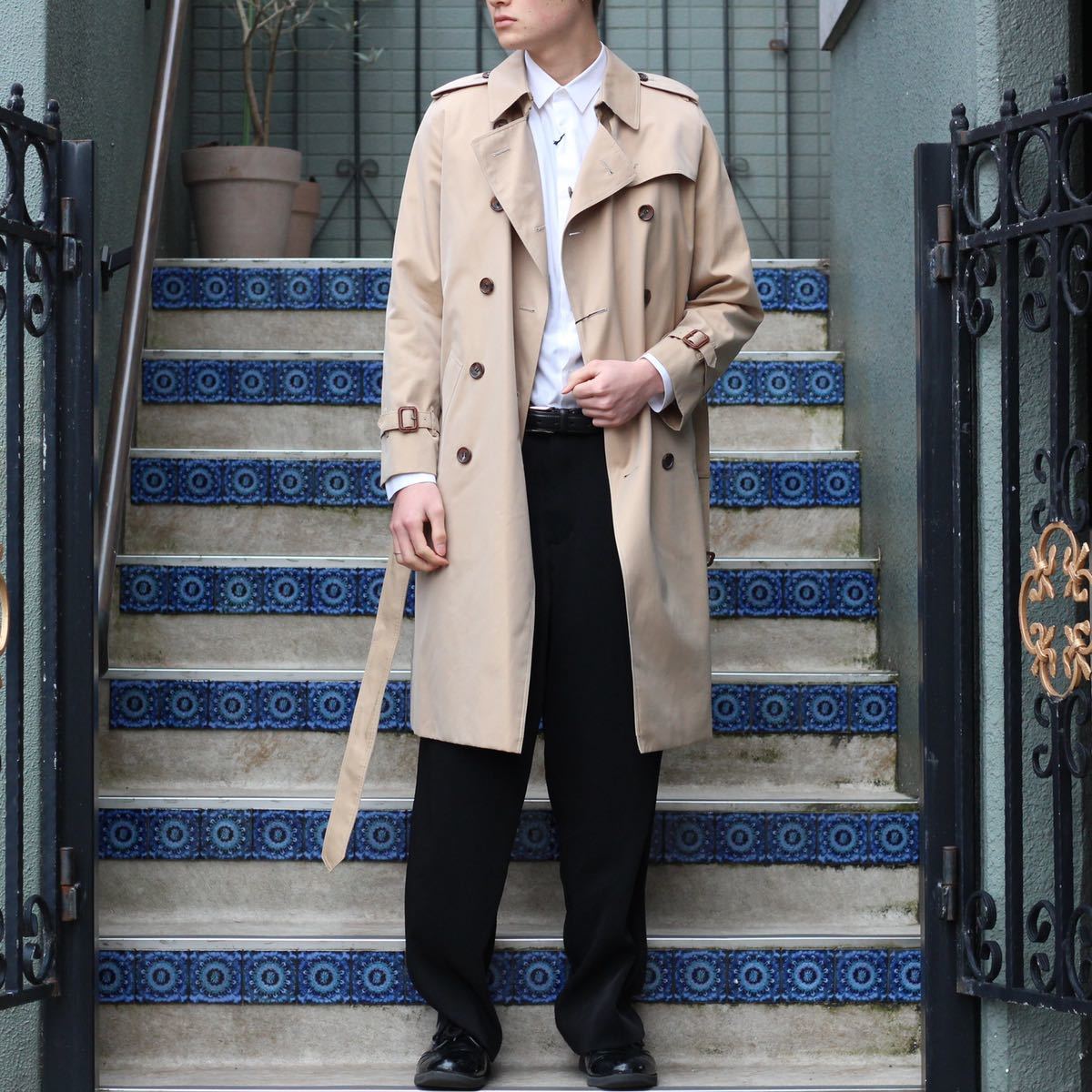 BURBERRY LONDON GABARDINE COTTON TRENCH COAT WITH LINER JAPAN/バーバリーロンドンライナー付ギャバジンコットントレンチコート