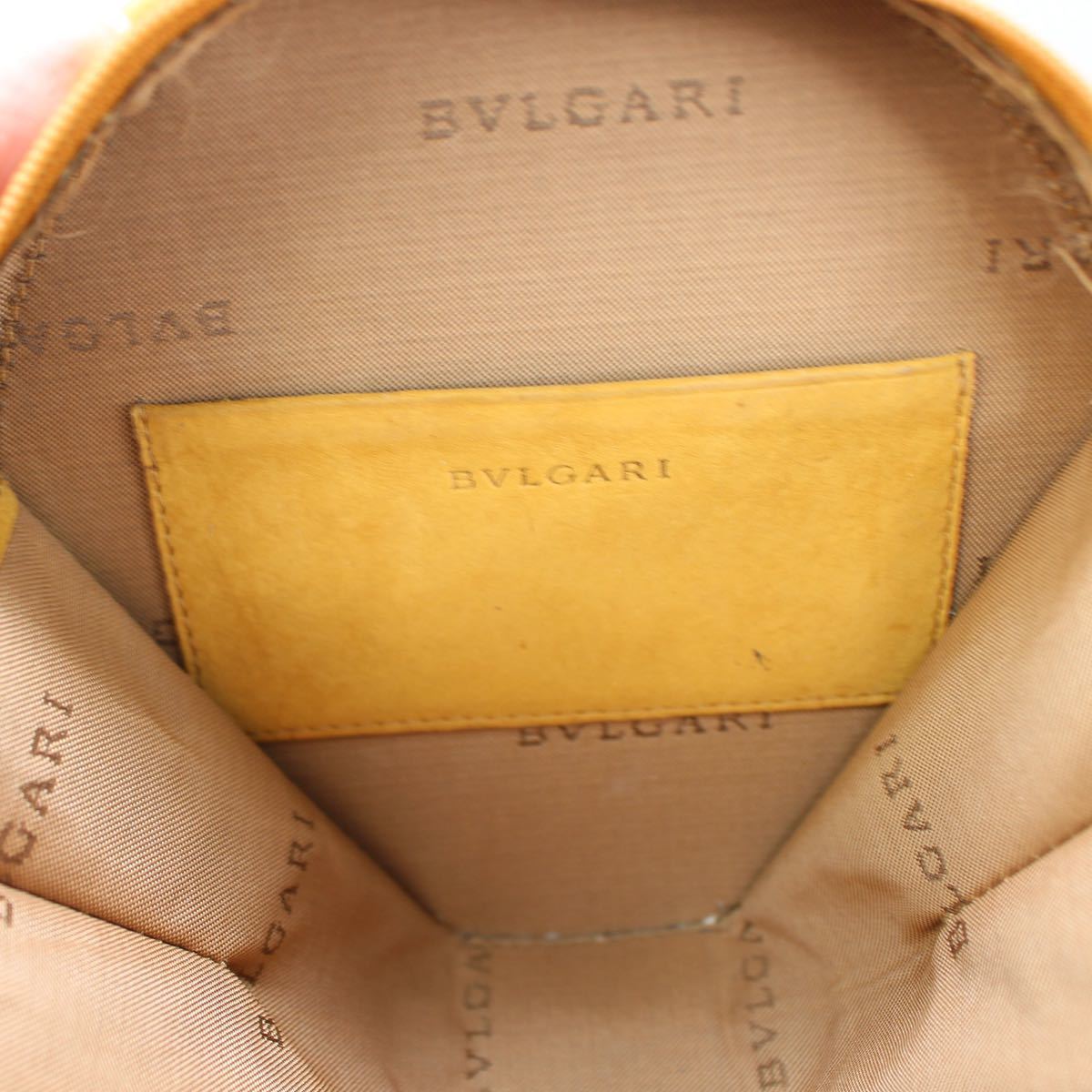 BVLGARI ROUND TYPE LOGO LEATHER SHOULDER BAG/ブルガリヨーヨーB01ラウンド型ロゴレザーショルダーバッグ_画像9