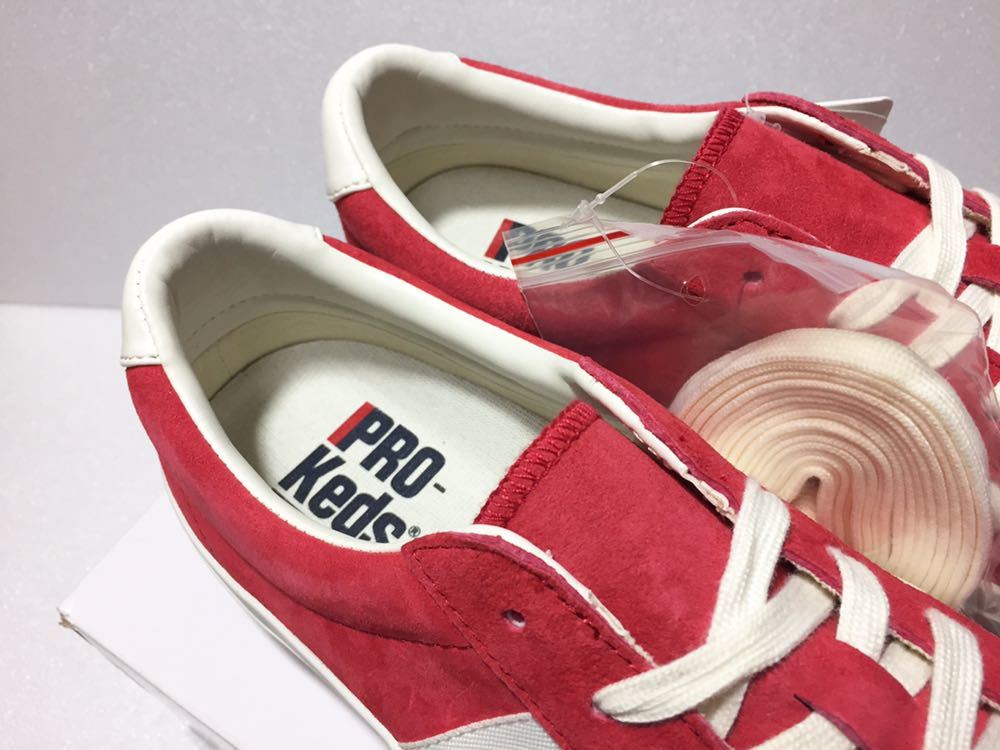 未使用!! 名作!! PRO-Keds ROYAL PLUS SUEDE RED プロケッズ ロイヤルプラス スエード レッド 赤 us 9.5 JP 27.5cm 箱付_画像8