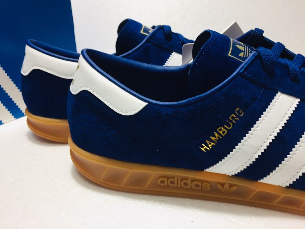 未使用! 2021製 adidas アディダス H01786 HAMBURG ハンブルク 青白 スエード 29cm US 11 箱付き シティシリーズ 都市 地名 天然皮革_画像6