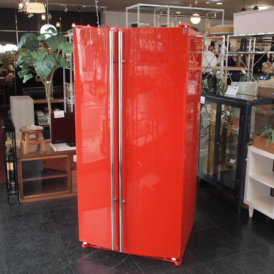 希少 GE ゼネラルエレクトリック 冷蔵庫 赤 アメリカ 大型 560L 2003年製 店舗什器 オブジェ