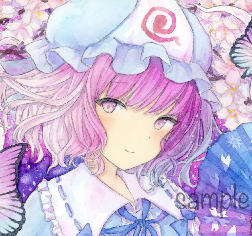 Yahoo!オークション - 【手描きイラスト】東方Project 西行寺 Yahoo!オークション - 【手描きイラスト】東方Project 西行寺