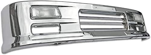  いすゞ NEW PM 07エルフ 日産 アトラス 標準キャブ メッキ フロント バンパー W1685mm H340mm フォグランプ付き 取り付けステー付き_画像2